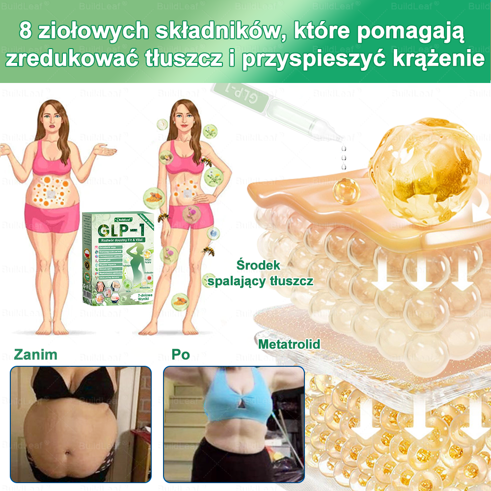 🍃Oficjalny sklep Polska | BuildLeaf® GLP-1 8-w-1 Fit & Vital Rozwiązanie (Jednorazowe dziennie, widoczne zmiany w ciągu 7 dni) ✅ Otyłość, zdrowie sercowo-naczyniowe, cukrzyca, bezdech senny, zdrowie jelit, problemy ze stawami i inne.